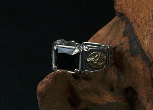 Men's fashion virgin mary sterling silver ring