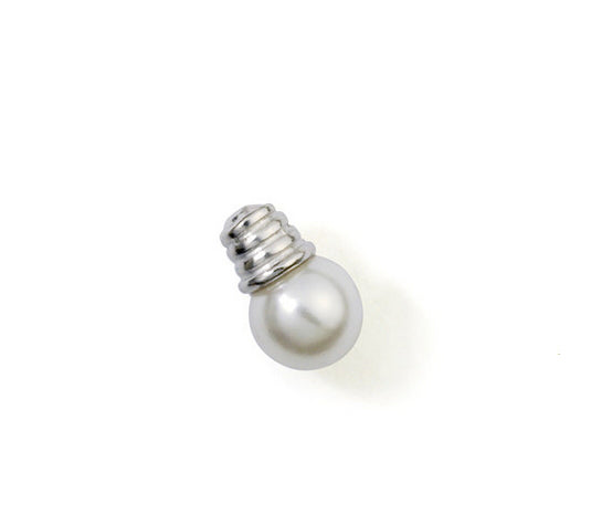 Men's fashion pearl bulb ear stud