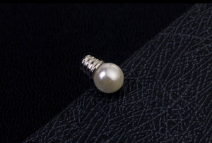 Men's fashion pearl bulb ear stud