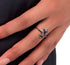 Men's fashion pentagram sterling silver ring