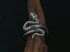 Men's fashion snake sterling silver ring