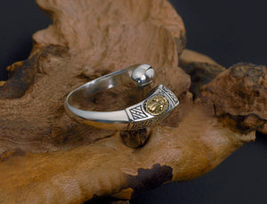 Men's vintage virgin mary sterling silver ring
