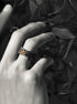 Men's vintage omniscience eye sterling silver ring