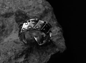 Men's fashion mecha sterling silver ring