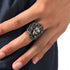 Men's fashion medusa silver ring