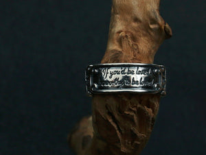 Men's declaration of Love sterling silver ring