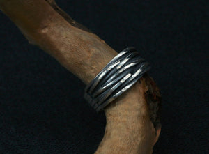 Men's layers sterling silver ring