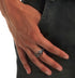 Men's fashion devil hug sterling silver ring