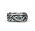 Men's vintage god eye sterling silver ring