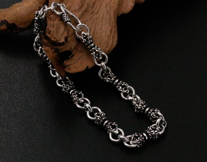 Men's fashion vajra sterling silver bracelet