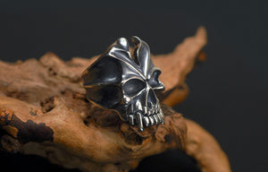 Men's fashion skull sterling silver ring