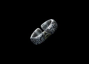 Fashion omniscience eye couple sterling silver ring