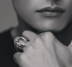 Men's fashion dragon blade sterling silver ring