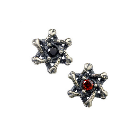 Men's fashion hexagram diamond ear stud