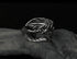 Men's vintage feather sterling silver ring