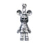 Men's hip hop sterling silver mickey skull pendant & necklace