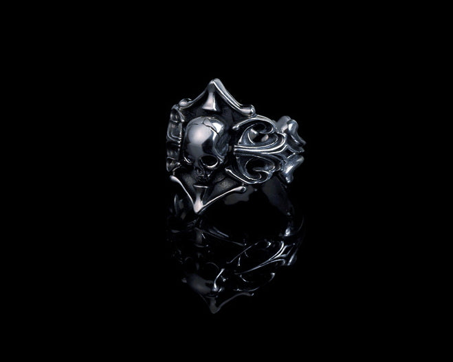 Men's vinatge skeleton sterling silver ring