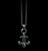 Men's sterling silver iris pendant & necklace