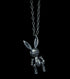 Men's sterling silver evil rabbit pendant & necklace