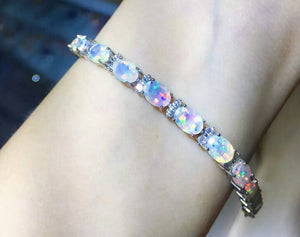 Fashion opal sterling silver bracelet - MOWTE
