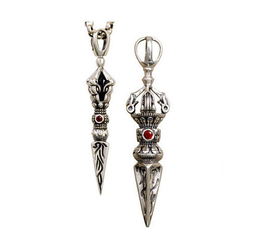 Men's vintage sterling silver pendant&necklace