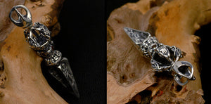Men's vintage sterling silver pendant&necklace - MOWTE