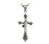 Men's vintage sterling silver cross pendant & necklace - MOWTE