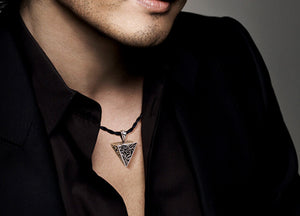 Men's fashion sterling silver pendant & necklace - MOWTE