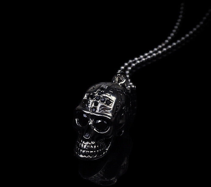 Men's fashion titanium steel skull never fade necklace - MOWTE