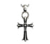 Men's vintage sterling silver cross pendant & necklace - MOWTE