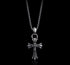 Men's vintage sterling silver cross pendant & necklace - MOWTE