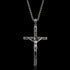 Men's sterling silver Jesus cross pendant & necklace - MOWTE