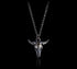 Men's fashion sterling silver ox-head pendant & necklace - MOWTE