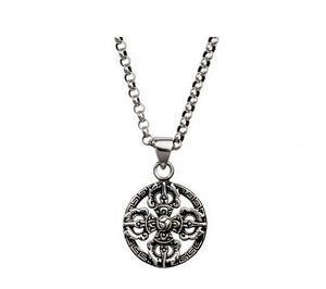 Unique sterling silver vintage pendant & necklace - MOWTE