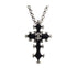 Vintage sterling silver cross pendant & necklace - MOWTE