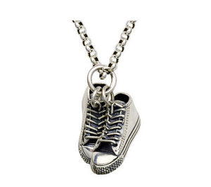 Fashion sterling silver leisure shoe pendant & necklace - MOWTE