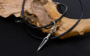 Men's vintage sterling silver vajry pestle pendant & necklace - MOWTE