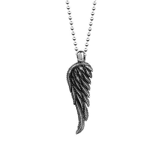 Men's fashion titanium steel wings never fade necklace