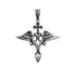 Men's fashion sterling silver angel wing pendant & necklace - MOWTE