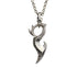 Men's fashion sterling silver angel wing pendant & necklace - MOWTE