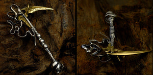 Men's unique sterling silver skeleton pendant & necklace - MOWTE