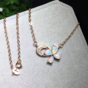 New arrival opal sterling silver necklace - MOWTE