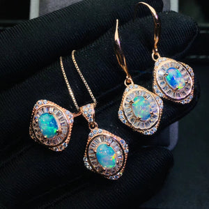 Natural sterling silver fashion opal sets - MOWTE