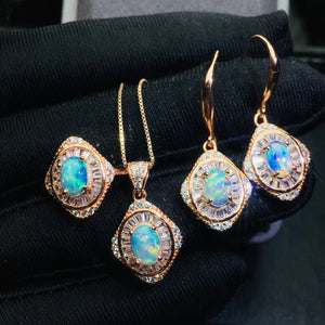 Natural sterling silver fashion opal sets - MOWTE