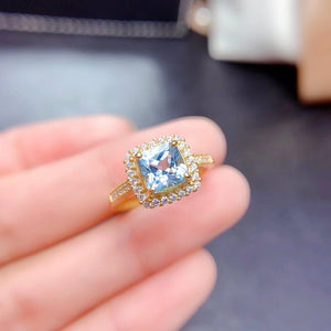 Topaz sterling silver free size ring