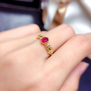 Fashion ruby adjustable ring