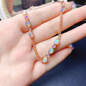 Opal sterling silver bracelet